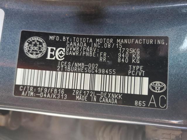 2016 TOYOTA COROLLA L  