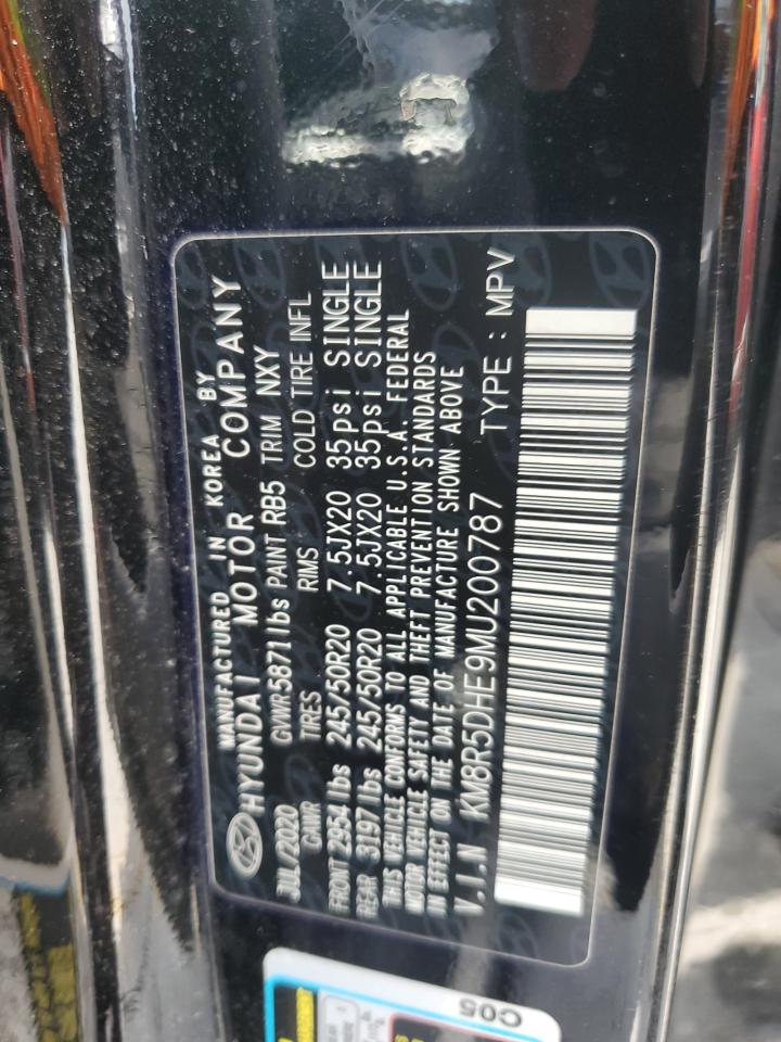 2021 Hyundai Palisade Limited VIN: KM8R5DHE9MU200787 Lot: 66004765