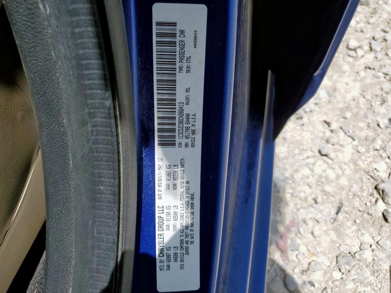 2012 Dodge Avenger Sxt VIN: 1C3CDZCB6CN266413 Lot: 64590455