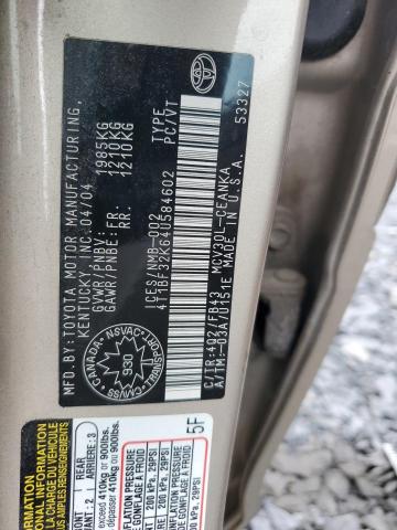 2004 TOYOTA CAMRY LE  