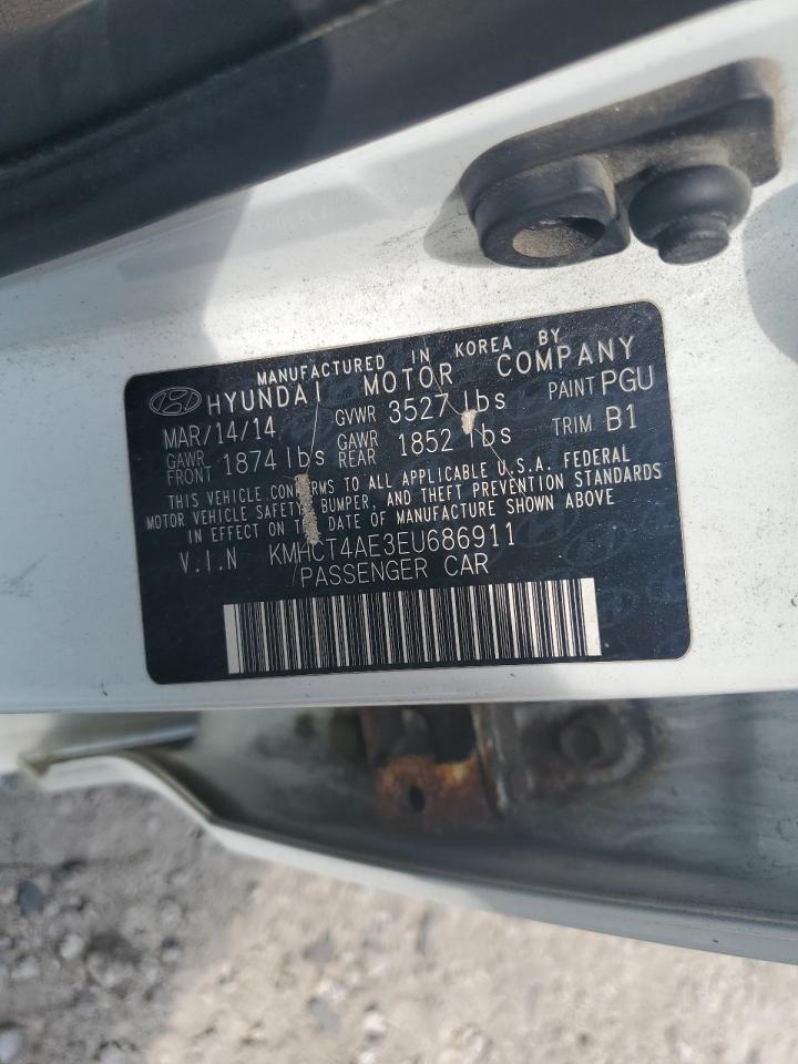 2014 Hyundai Accent Gls VIN: KMHCT4AE3EU686911 Lot: 65121105