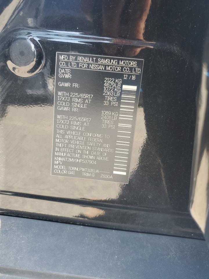 VIN: KNMAT2MV9HP537904 2017 NISSAN ROGUE