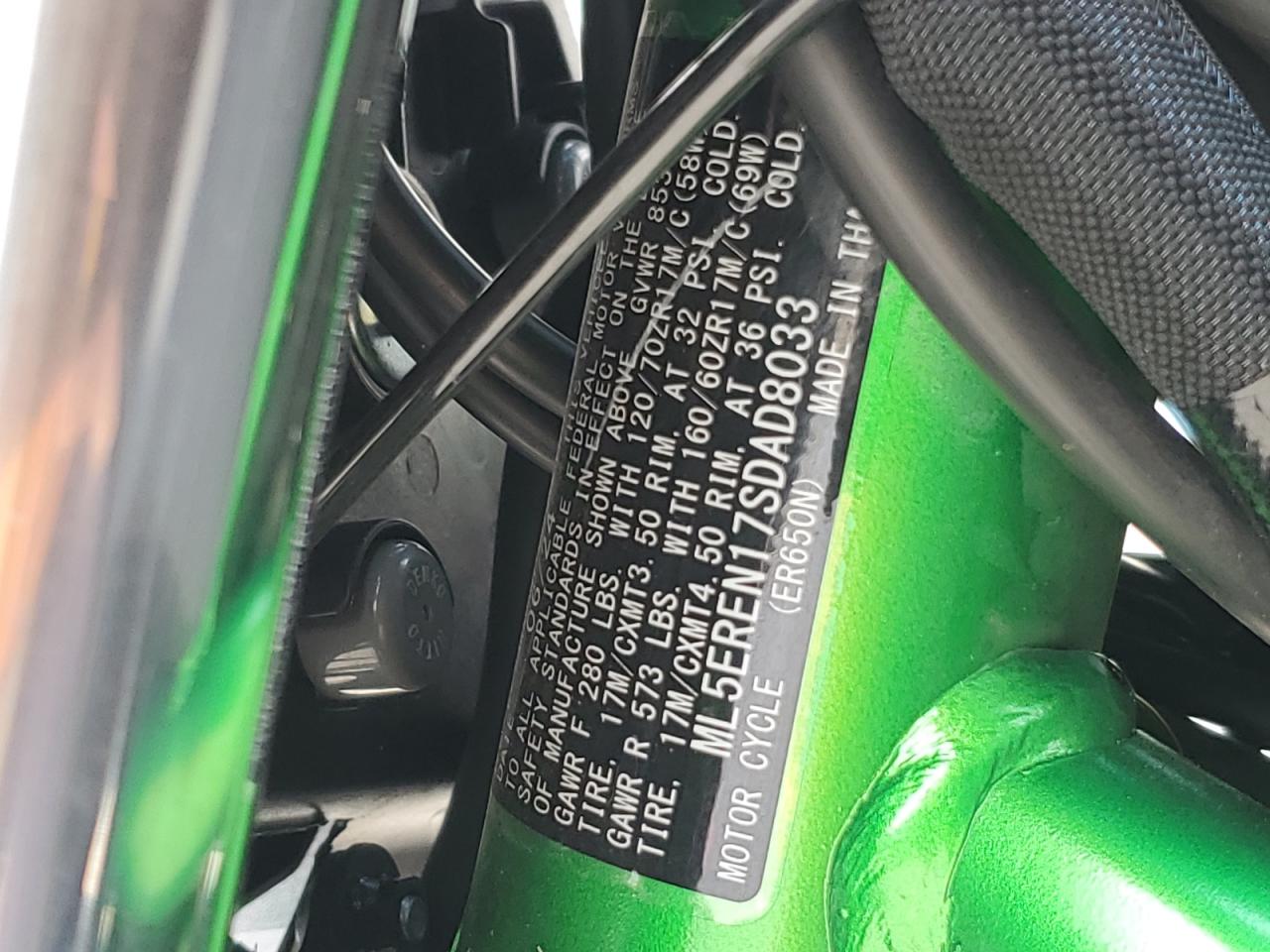 ml5eren17sdad8033 ML5EREN17SDAD8033 2025 Kawasaki Er650 N