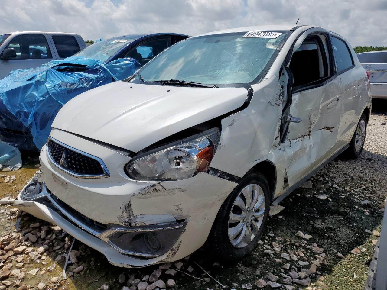 2017 Mitsubishi Mirage Es white null gas ML32A3HJ4HH020224 photo #1