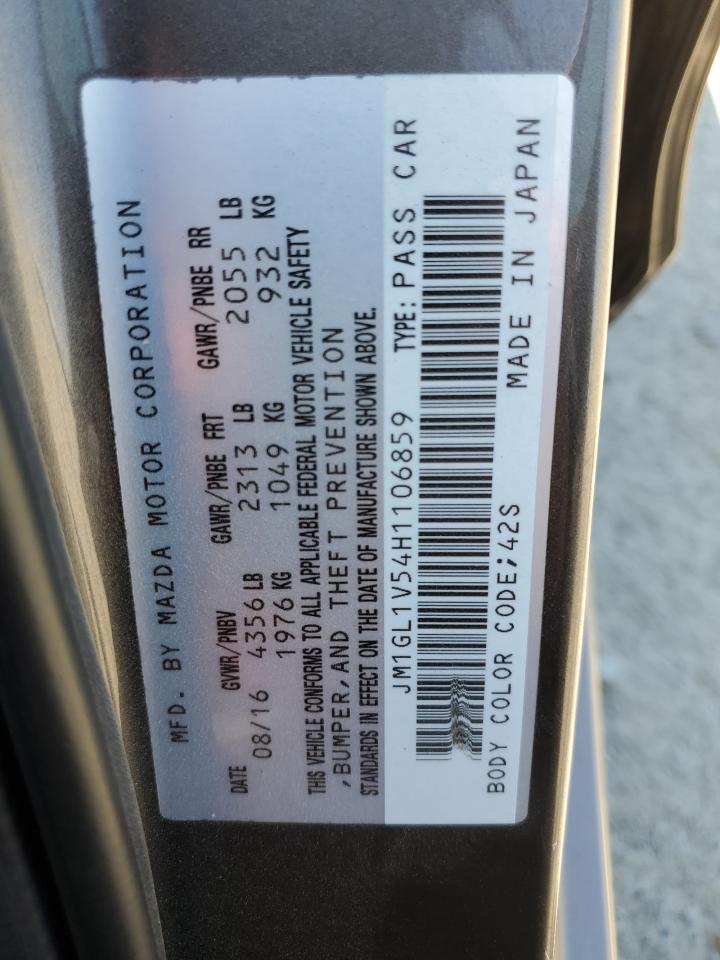 2017 Mazda 6 Touring VIN: JM1GL1V54H1106859 Lot: 64509105