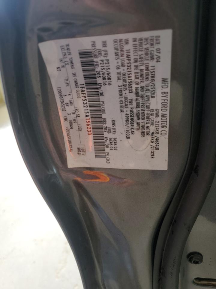 2005 Ford Taurus Se VIN: 1FAFP53215A156233 Lot: 64512575