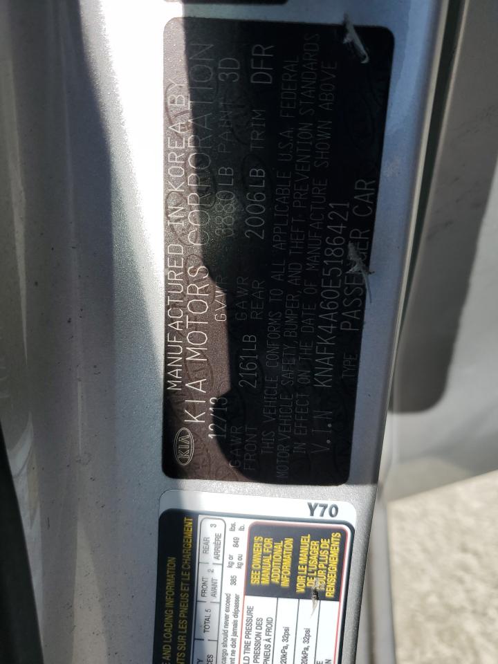 2014 Kia Forte Lx VIN: KNAFK4A60E5186421 Lot: 65224575