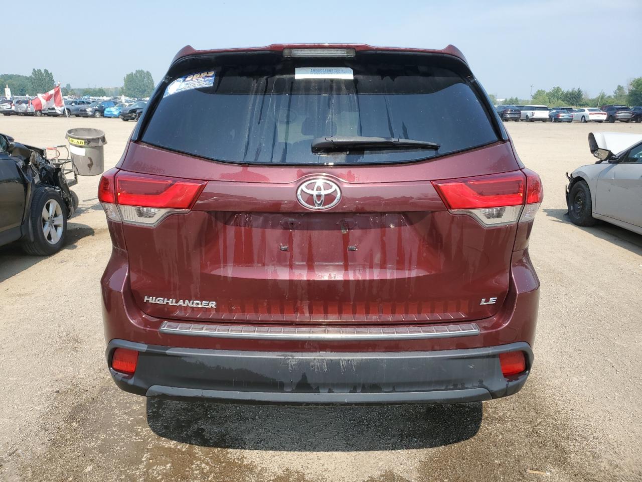 2019 Toyota Highlander Le VIN: 5TDZZRFH2KS296654 Lot: 64292615