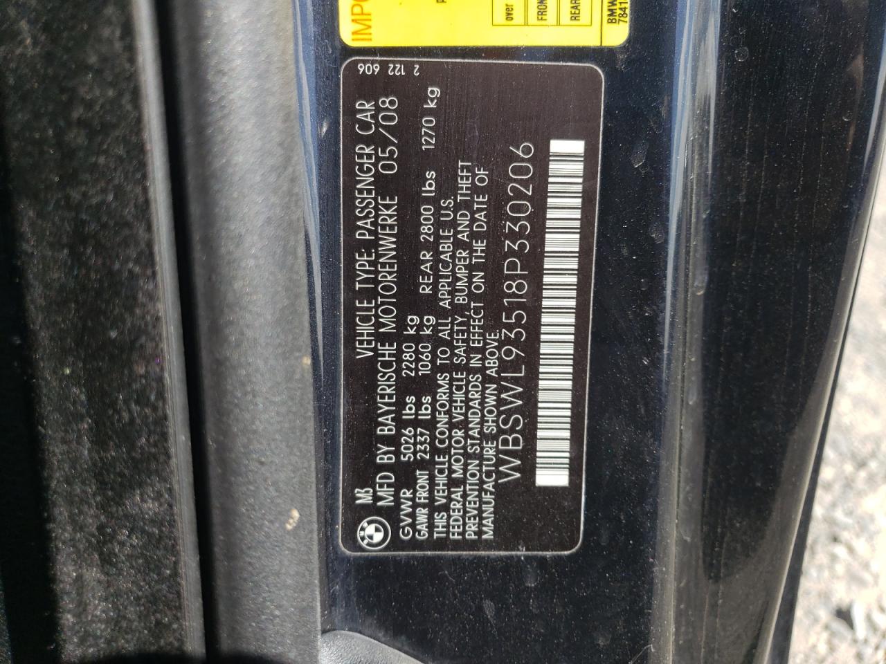 WBSWL93518P330206 2008 BMW M3