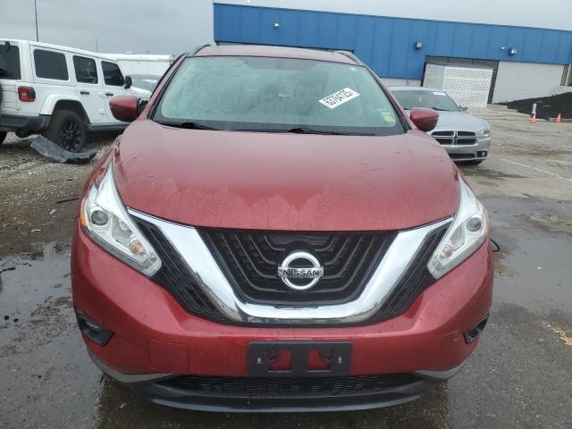  NISSAN MURANO 2017 Czerwony