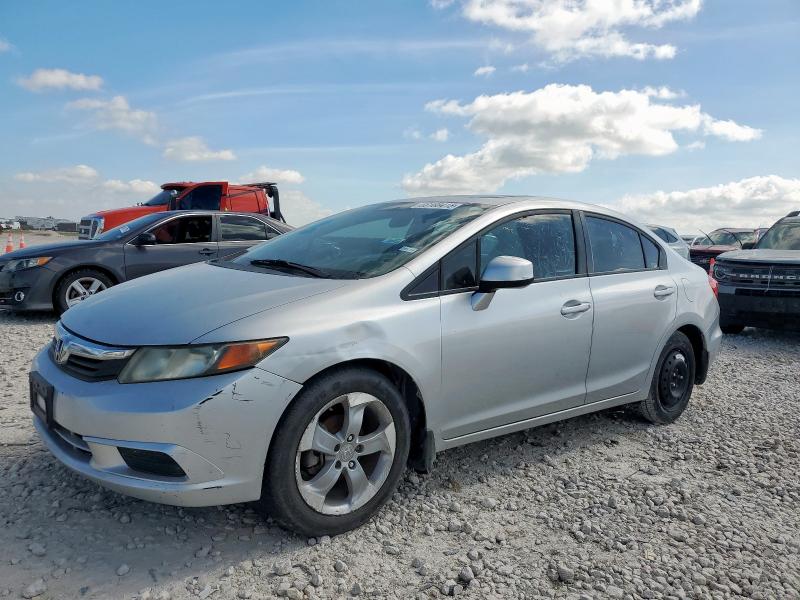 2012 HONDA CIVIC EX   for sale at Copart TX - WACO