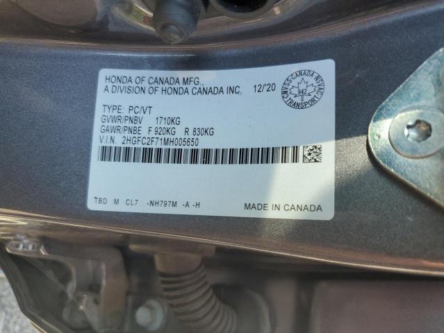 2021 HONDA CIVIC EX  