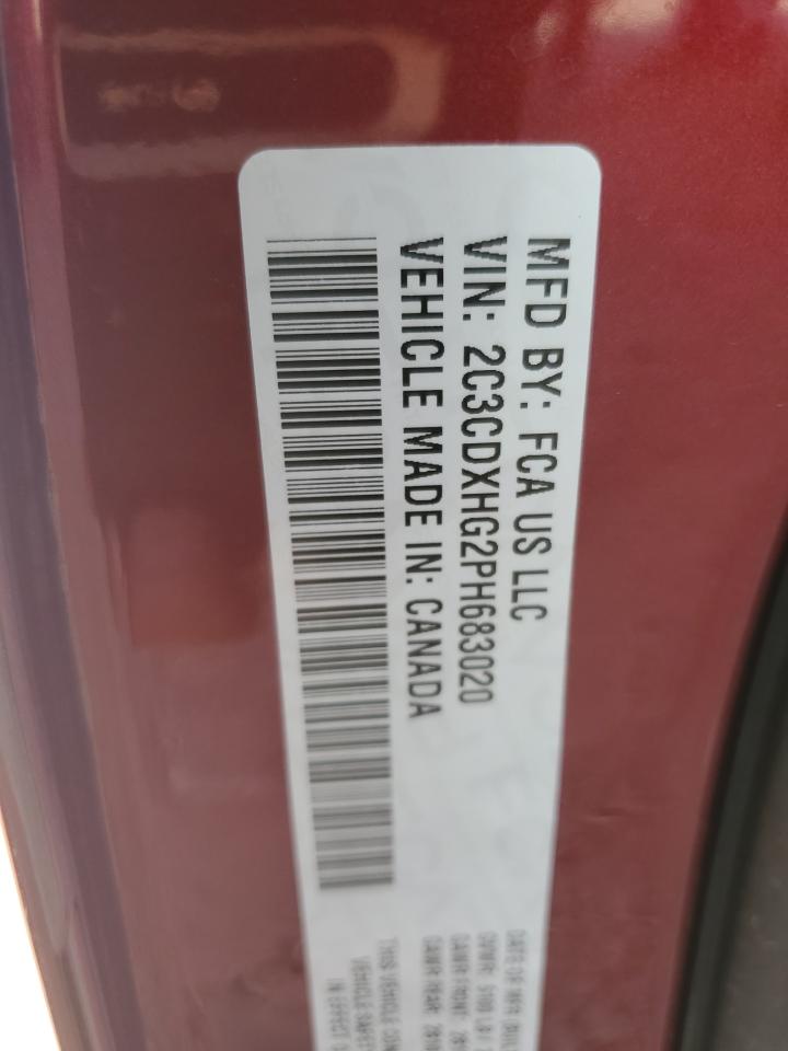 2023 Dodge Charger Gt VIN: 2C3CDXHG2PH683020 Lot: 64808905