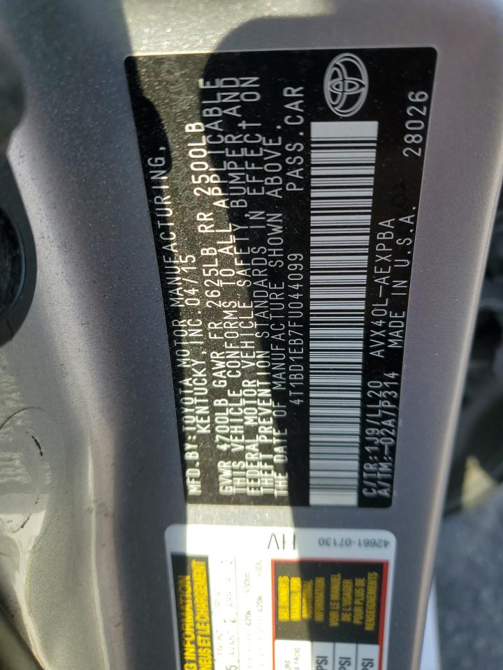 2015 Toyota Avalon Hybrid VIN: 4T1BD1EB7FU044099 Lot: 65086305