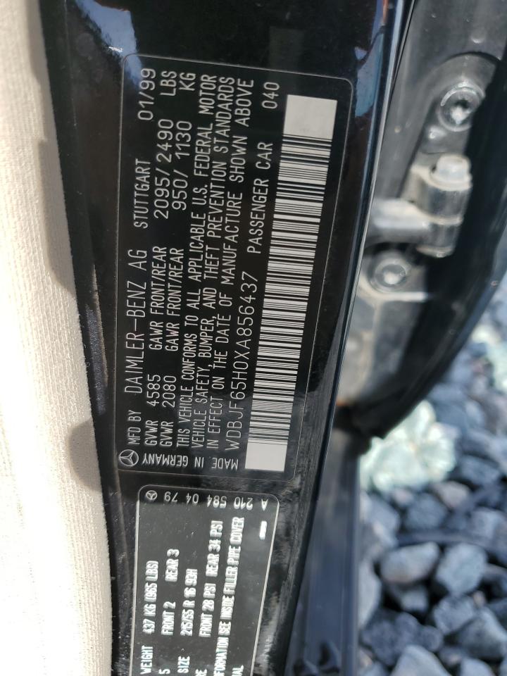 1999 Mercedes-Benz E 320 VIN: WDBJF65H0XA856437 Lot: 63395445