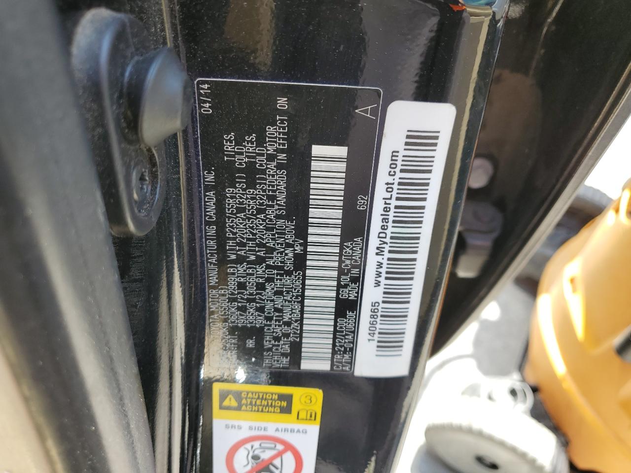 2015 Lexus Rx 350 VIN: 2T2ZK1BA8FC150655 Lot: 64672095