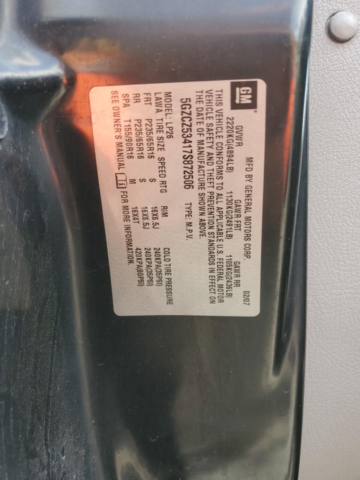 2007 Saturn Vue VIN: 5GZCZ53417S872506 Lot: 85765845