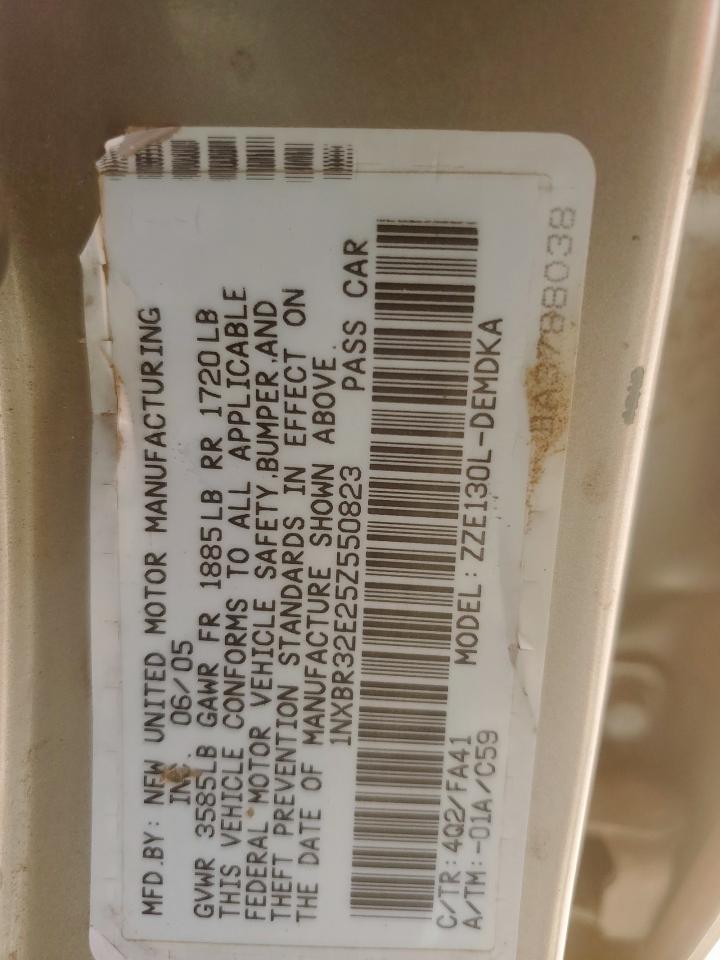 2005 Toyota Corolla Ce VIN: 1NXBR32E25Z550823 Lot: 66967045