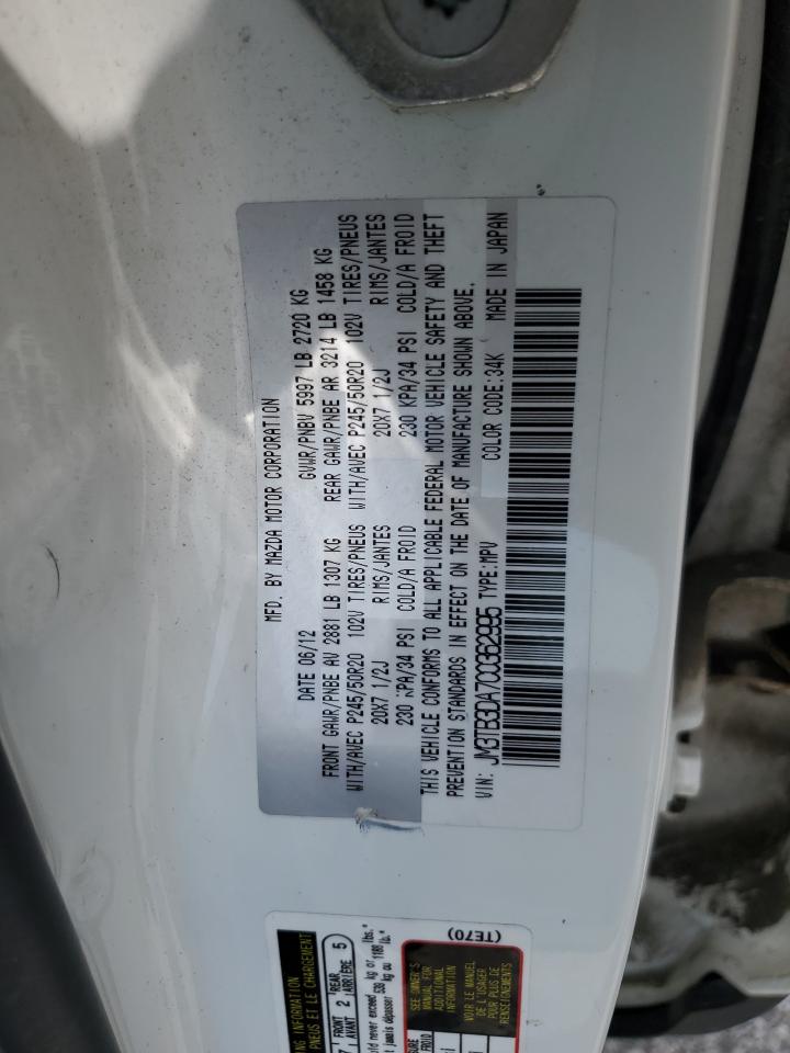 2012 Mazda Cx-9 VIN: JM3TB3DA7C0362995 Lot: 65388295