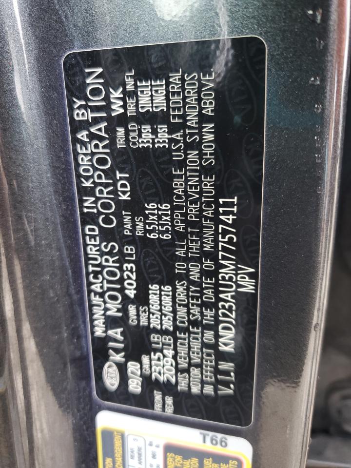 2021 Kia Soul Lx VIN: KNDJ23AU3M7757411 Lot: 63083695