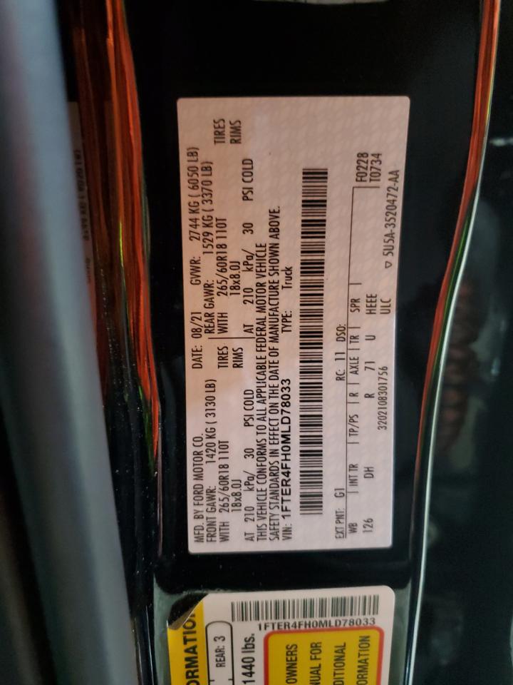 2021 Ford Ranger Xl VIN: 1FTER4FH0MLD78033 Lot: 66111525