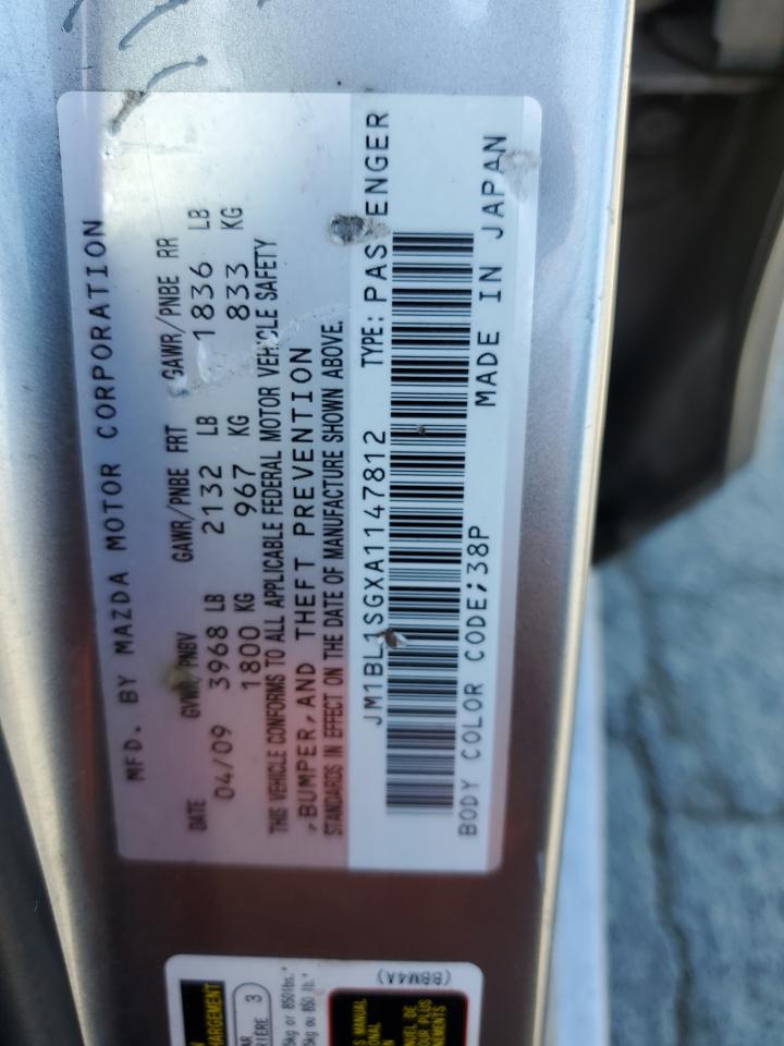 2010 Mazda 3 I VIN: JM1BL1SGXA1147812 Lot: 66872095