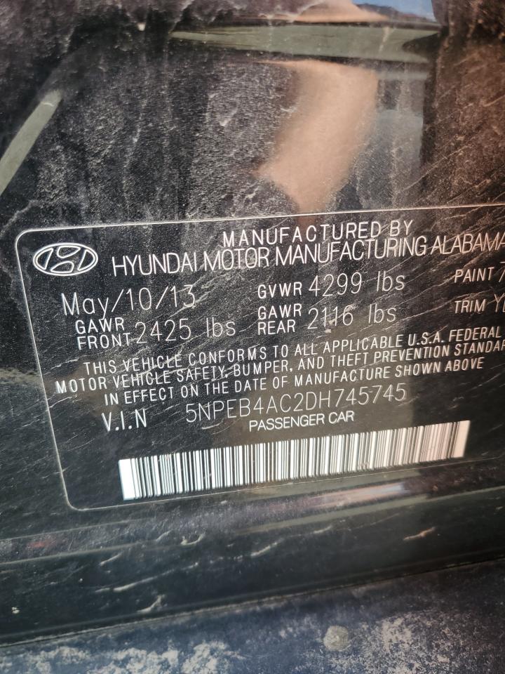 5npeb4ac2dh745745 5NPEB4AC2DH745745 2013 Hyundai Sonata Gls