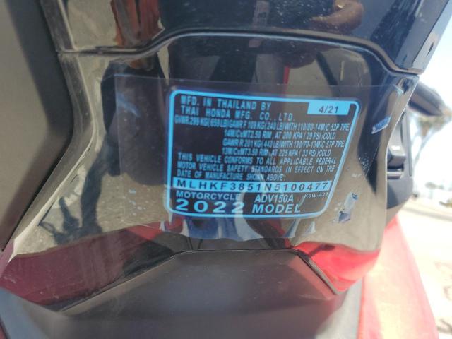 2022 HONDA ADV150 A  
