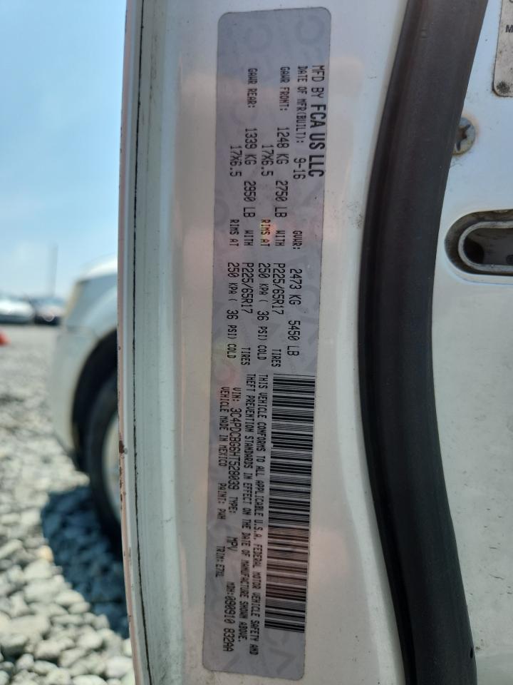 2017 Dodge Journey Sxt VIN: 3C4PDCBG6HT528039 Lot: 63638335