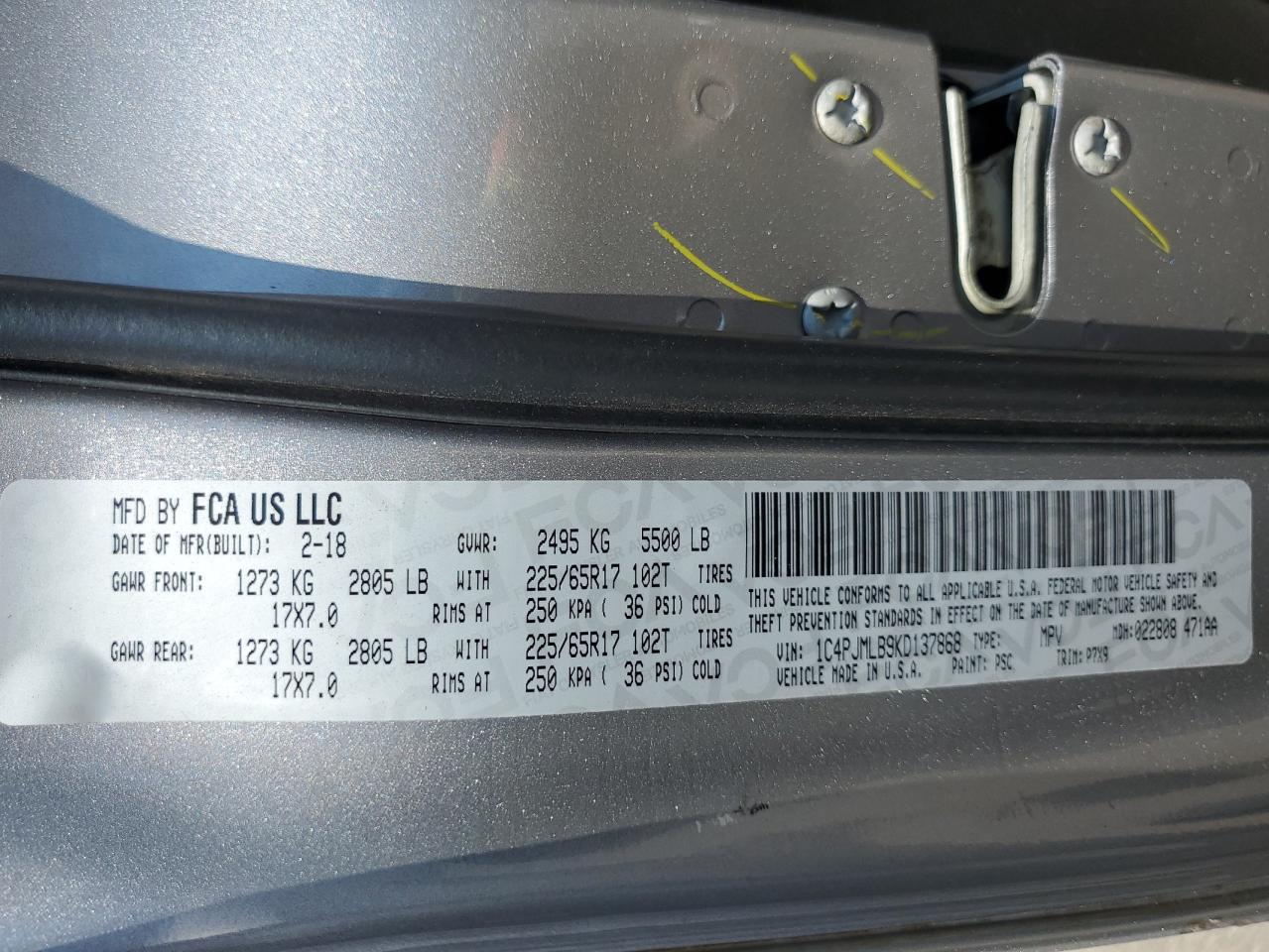 2019 Jeep Cherokee Latitude Plus VIN: 1C4PJMLB9KD137868 Lot: 64980475