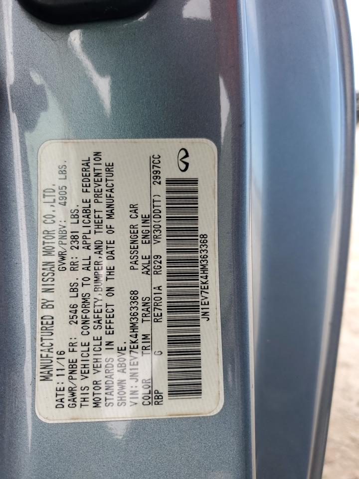 2017 Infiniti Q60 Premium VIN: JN1EV7EK4HM363368 Lot: 63076615