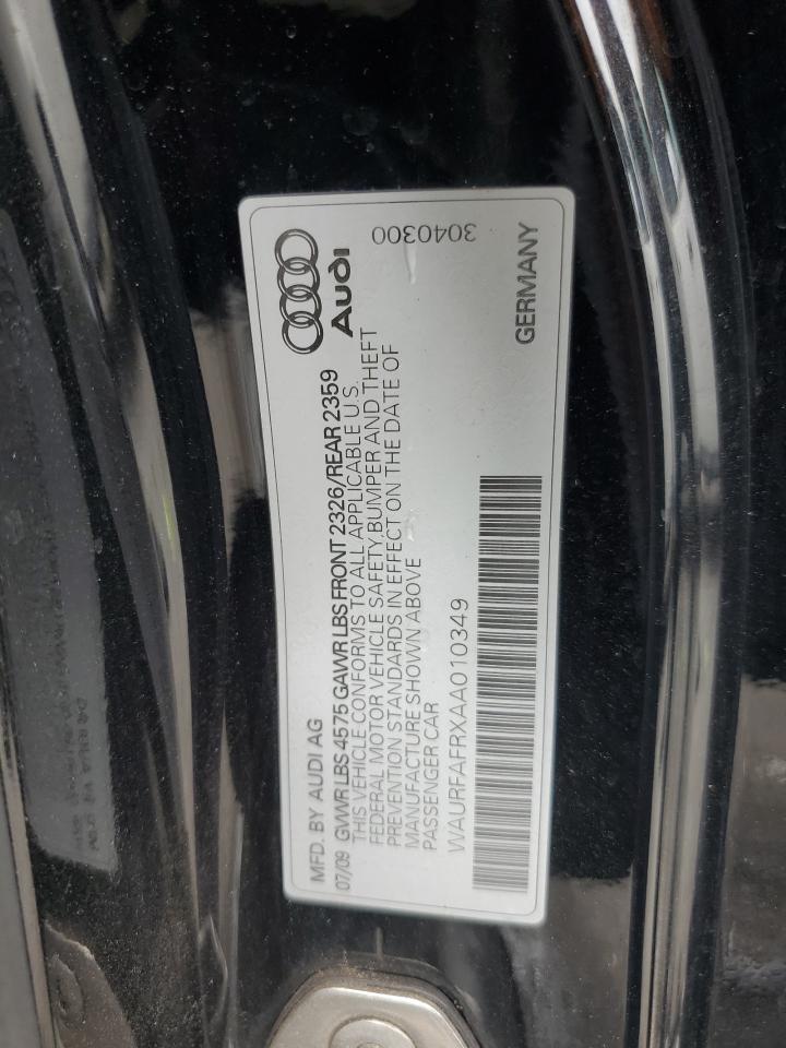 2010 Audi A5 Premium Plus VIN: WAURFAFRXAA010349 Lot: 65418795