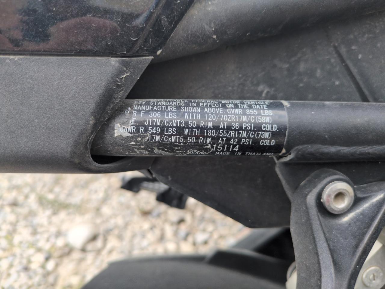 jkazr2a19hda15114 JKAZR2A19HDA15114 2017 Kawasaki Zr900