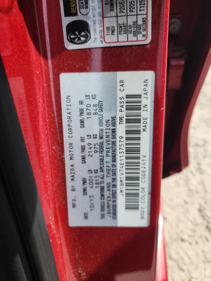 2014 Mazda 3 Touring VIN: JM1BM1V74E1137579 Lot: 64621815