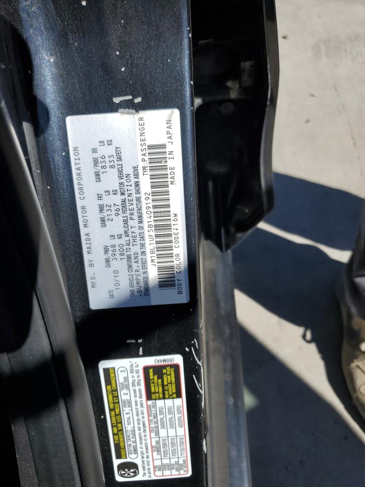 2011 Mazda 3 I VIN: JM1BL1UF5B1409192 Lot: 63019115