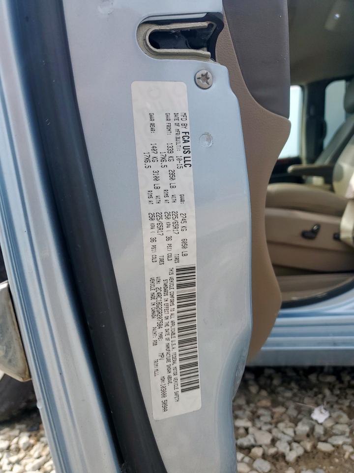 2016 Chrysler Town & Country Touring VIN: 2C4RC1BG2GR207584 Lot: 64681865