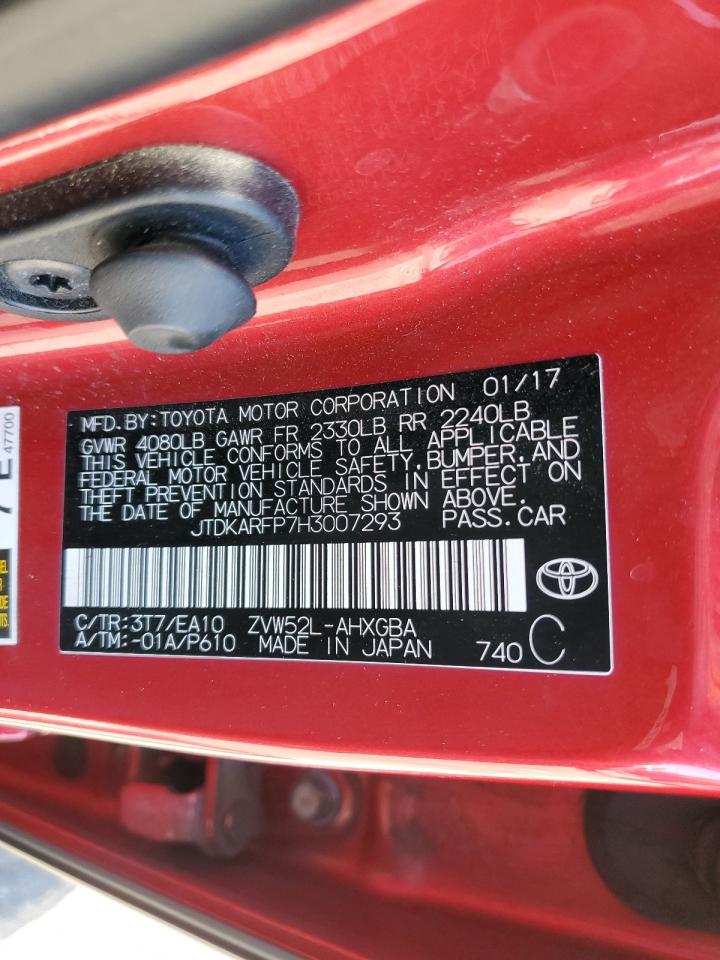 2017 Toyota Prius Prime VIN: JTDKARFP7H3007293 Lot: 63872425