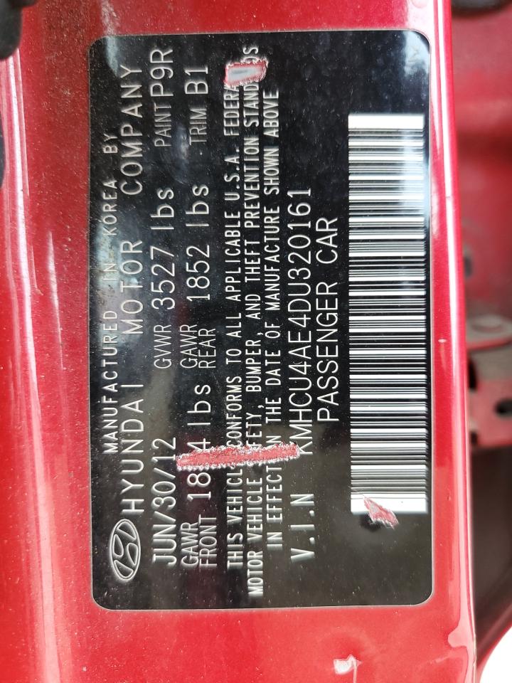 2013 Hyundai Accent Gls VIN: KMHCU4AE4DU320161 Lot: 64437115
