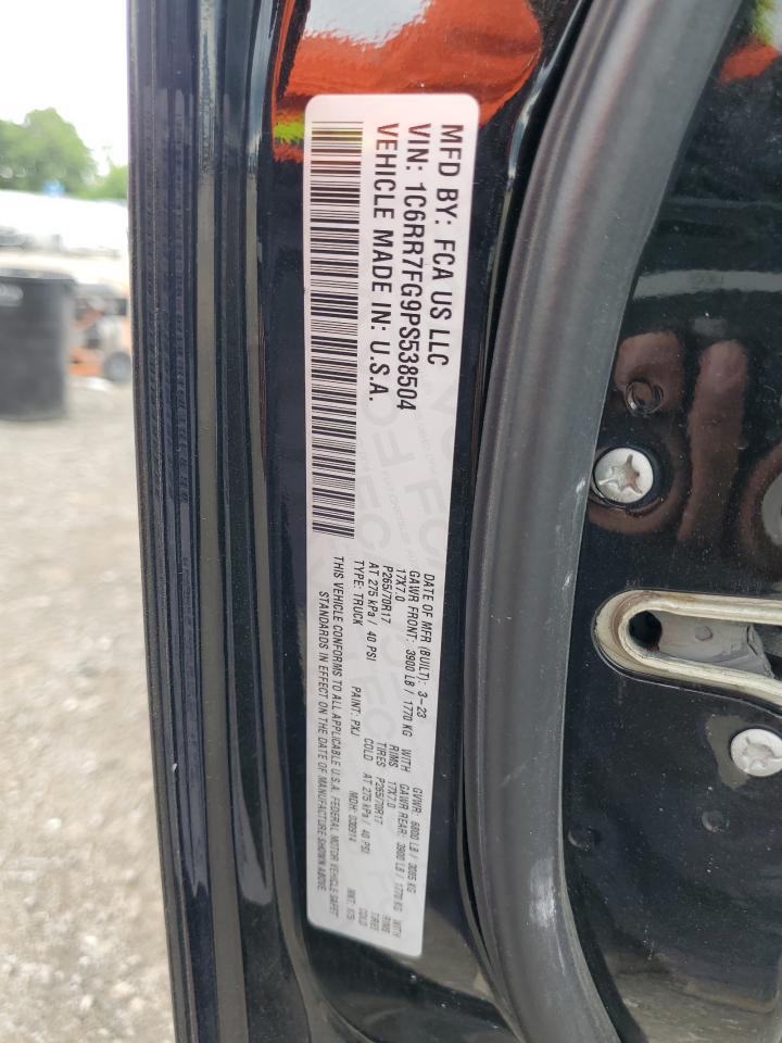 2023 Ram 1500 Classic Tradesman VIN: 1C6RR7FG9PS538504 Lot: 65240125