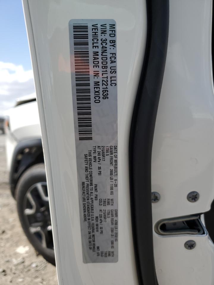 2020 Jeep Compass Trailhawk VIN: 3C4NJDDB1LT221636 Lot: 65008835