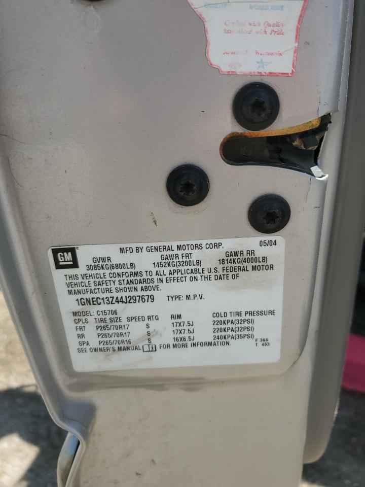 2004 Chevrolet Tahoe C1500 VIN: 1GNEC13Z44J297679 Lot: 65569135