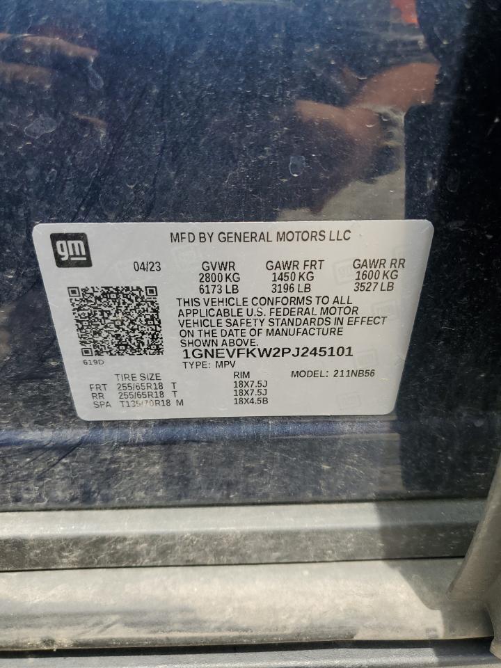 2023 Chevrolet Traverse Ls VIN: 1GNEVFKW2PJ245101 Lot: 64378845