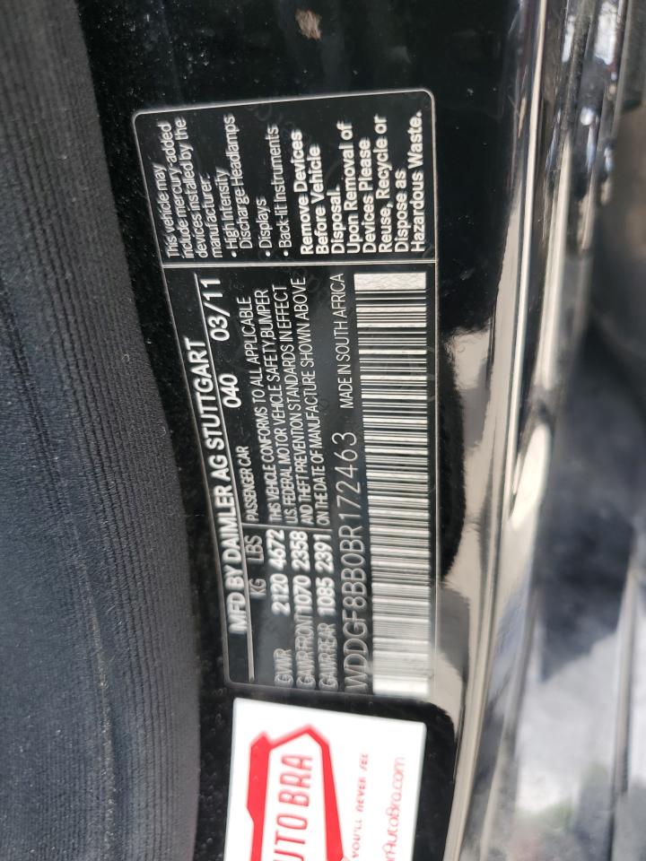 2011 Mercedes-Benz C 300 4Matic VIN: WDDGF8BB0BR172463 Lot: 64759445