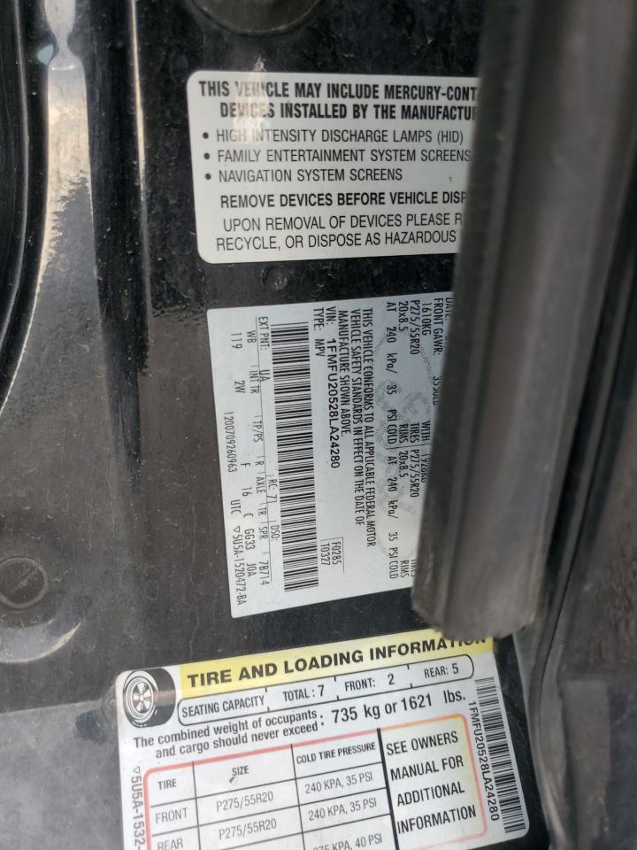 2008 Ford Expedition Limited VIN: 1FMFU20528LA24280 Lot: 66298245