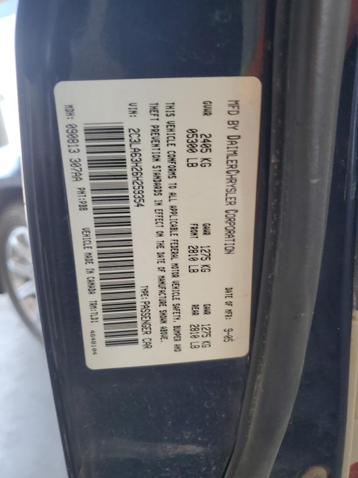 2006 Chrysler 300C VIN: 2C3LA63H26H259354 Lot: 65198165