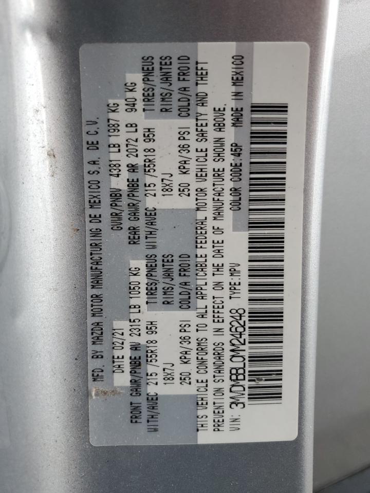 2021 Mazda Cx-30 Select VIN: 3MVDMBBL0MM246248 Lot: 63794565