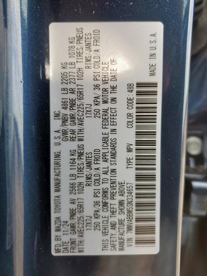 2025 Mazda Cx-50 Preferred VIN: 7MMVABBM5SN334657 Lot: 63793855