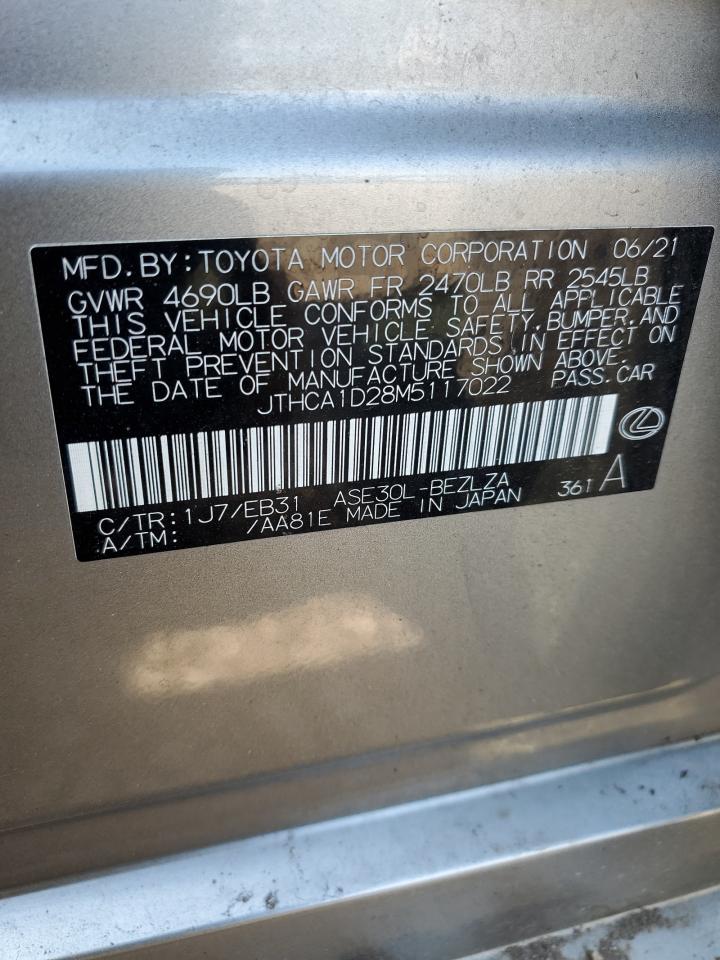 2021 Lexus Is 300 VIN: JTHCA1D28M5117022 Lot: 63588575