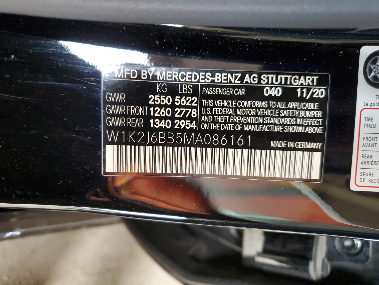 2021 Mercedes-Benz Cls Amg 53 4Matic VIN: W1K2J6BB5MA086161 Lot: 64858755