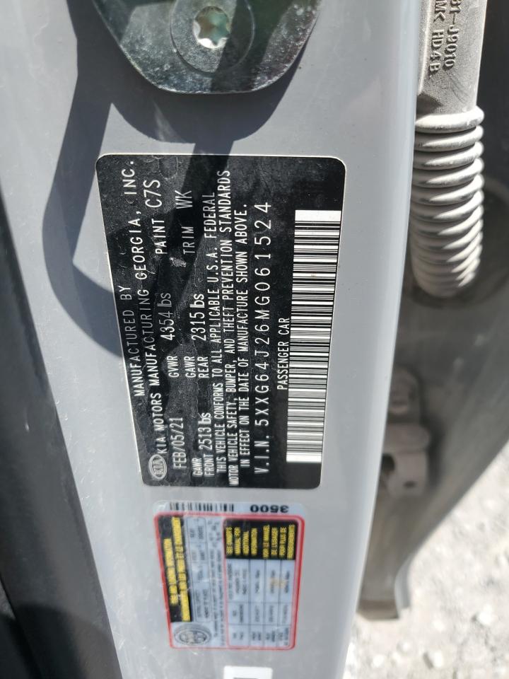 2021 Kia K5 Gt Line VIN: 5XXG64J26MG061524 Lot: 65604335